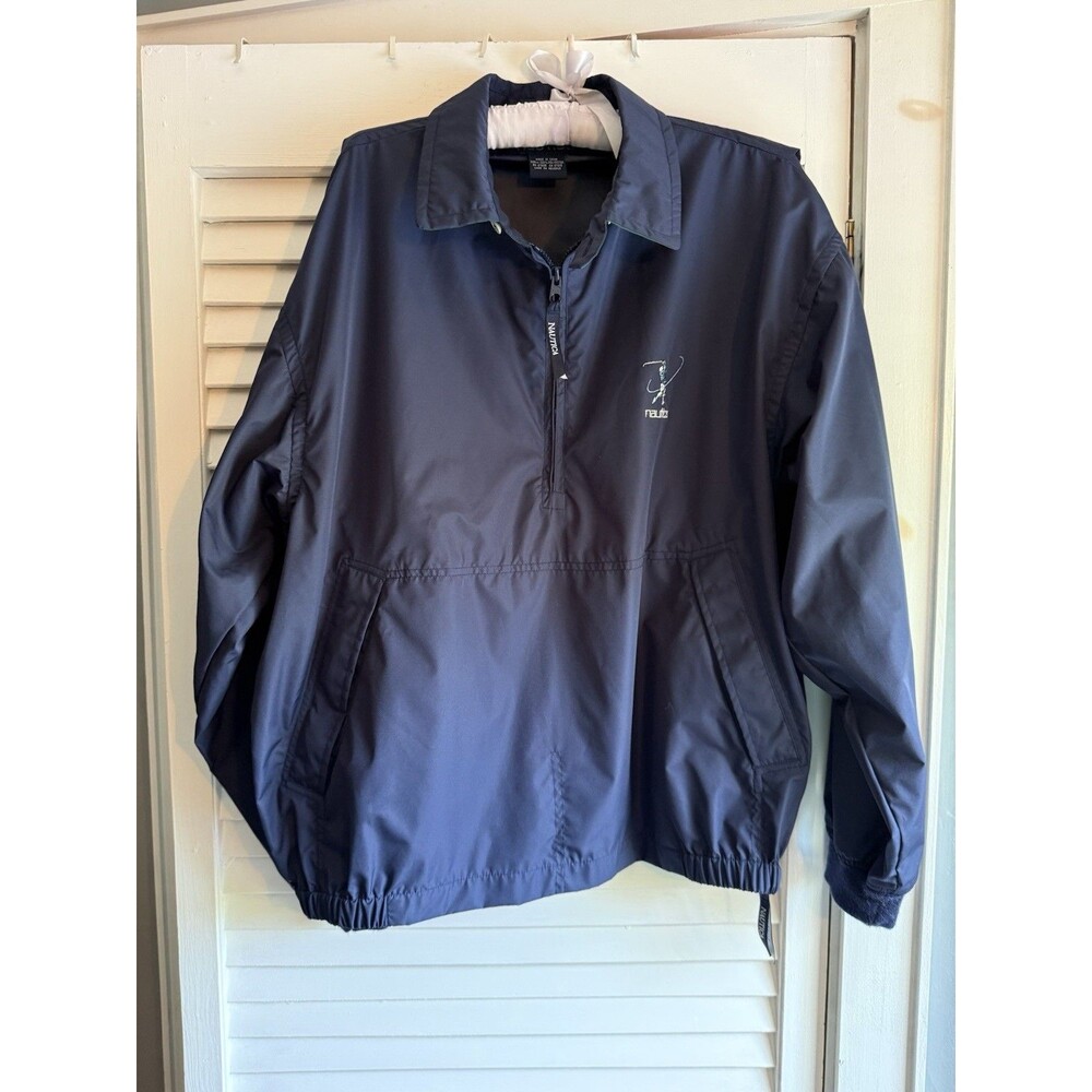 Vintage Nautica Golf Windbreaker Size M Navy Athleisure Classic Preppy Sports
